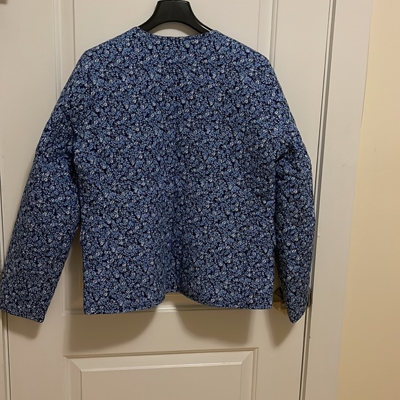 J.Crew Blue Quilted Jacket Size 8 - Picture 8 of 13